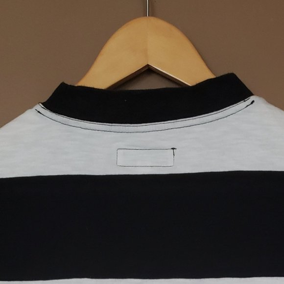 Guess Originals Classic Striped Long Sleeve Black & White Size Men’s S - Picture 4 of 7
